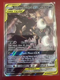 Umbreon and Darkrai GX SM241 Team Promo Card Near Mint Condition - Image 1