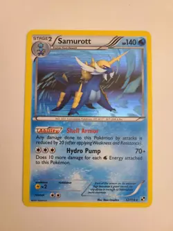 Pokemon TGC 2011 Samurott 32/114 Black and White Holo Rare Card Near Mint - Image 1