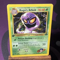 NM Koga's Arbok 1st Edition 25/132 Rare WOTC Gym Challenge Pokemon Card - Image 1
