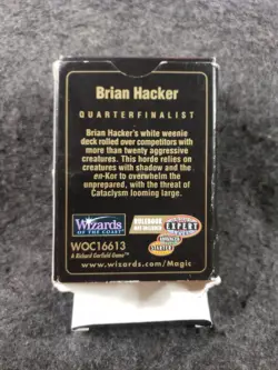 MTG World Championships Brian Hacker 1998 Seattle Deck Empty Box.......... (SB9) - Image 2