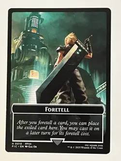 Foretell Treasure Double-Sided Token CommanderFinal Fantasy Regular MTG - Image 1