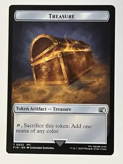 Foretell Treasure Double-Sided Token CommanderFinal Fantasy Regular MTG - Image 2