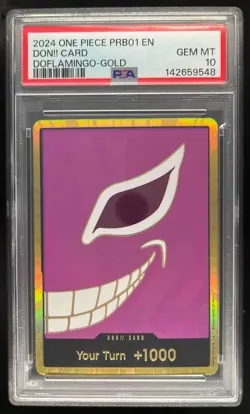 2024 One Piece Premium Booster The Best VOL. 1 Doflamingo Gold Don!! PSA 10 - Image 1