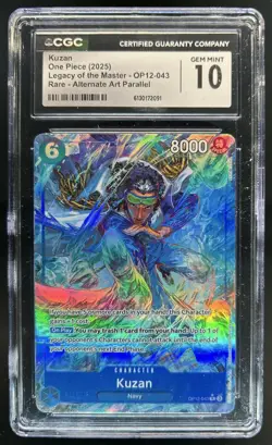2025 One Piece Legacy of the Master Kuzan Alternate Art #OP12-043 CGC 10 - Image 1