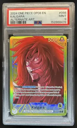 2024 One Piece Two Legends Kalgara Leader Alt Art #OP08-098 PSA 9 - Image 1