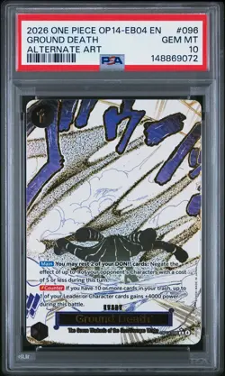 2026 ONE PIECE OP14-EB04-THE AZURE SEA'S SEVEN ALTERNATE ART GROUND DEATH PSA 10 - Image 1