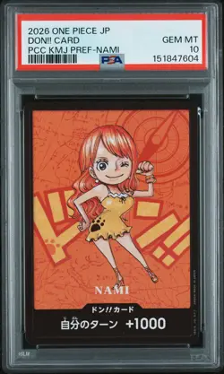 2026 ONE PIECE JAPANESE KUMAMOTO PREFECTURE NAMI DON!! CARD PSA 10 - Image 1