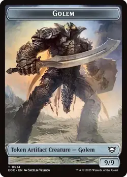 Golem | Gnome Double Sided Token [Edge of Eternities] MTG - Image 1