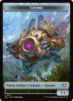 Golem | Gnome Double Sided Token [Edge of Eternities] MTG - Image 2
