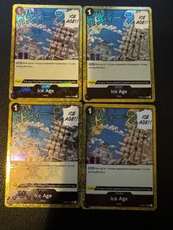 OP02-117 Ice Age Jolly Roger Foil PRB-01 x4 Playset One Piece Card Game TCG CCG - Image 1