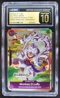 2024 ONE PIECE MONKEY D. LUFFY TOURNAMENT PROMOS P-041 CGC 10 PRISTINE AF - Image 1