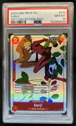 2023 One Piece Gift Sanji #OP01-013 PSA 10 GEM MINT - Image 1