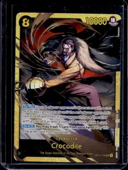 2026 One Piece Azure Sea's Seven Crocodile Secret Rare Manga Art #OP14-120 - Image 1