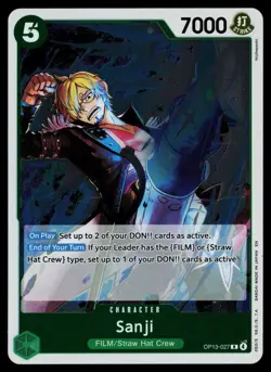 Sanji OP13-027 Rare Carrying On His Will One Piece Near Mint - Image 1