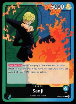 Sanji OP02-026 Leader Paramount War One Piece Near Mint - Image 1
