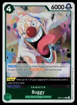 Buggy EB02-018 Rare Extra Booster: Anime 25th Collection One Piece Near Mint - Image 1