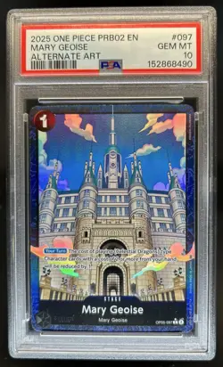 2025 One Piece The Best Vol. 2 Mary Geoise Promo Alt Art #OP05-097 PSA 10 - Image 1