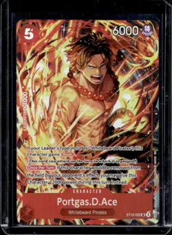 2026 One Piece Illustration Box V5 Promo Portgas D Ace #ST15-005 - Image 1