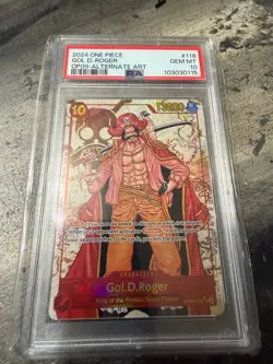 2024 ONE PIECE OP09-EMPERORS IN THE NEW WORLD ALTERNATE ART GOL D. ROGER PSA 10 - Image 1