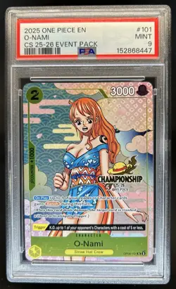 2025 One Piece Championship Event Pack O-Nami #OP06-101 PSA 9 - Image 1