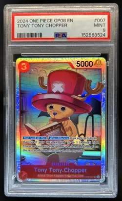 2024 One Piece Two Legends Tony Tony.Chopper Super Rare #OP08-007 PSA 9 - Image 1