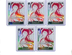 (5) Lot 2022 One Piece Monkey D. Luffy 3rd Anniversary Treasure Promos #OP07-033 - Image 1