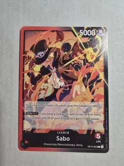 Sabo OP13-004 Leader One Piece TCG Carrying On His Will NM - Image 1