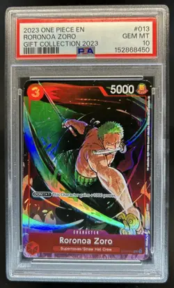 2023 One Piece Gift Roronoa Zoro #ST01-013 PSA 10 GEM MINT - Image 1