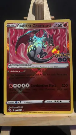 Radiant Charizard 011/078 Pokemon Go Holo Pokemon Card - Image 1