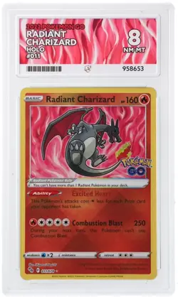 Pokemon Go Holo Radiant Charizard #011/078 ACE 8 Mint - Image 1
