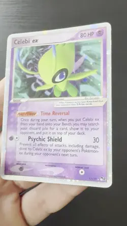 Pokemon TCG Celebi EX Holo Card 17/17 Pop Series 2 MP - Image 2