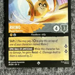 Disney Lorcana Reign of Jafar Rhino Power Hamster 30/204 Super Rare NM - Image 4