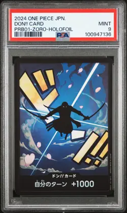 2024 One Piece Don!! Card RORONOA ZORO PRB01 Alternate Art Japanese PSA 9 - Image 1