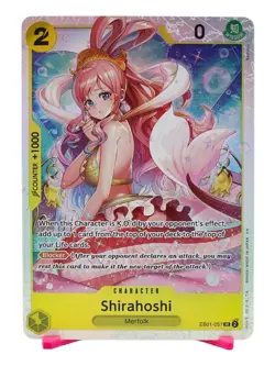 Shirahoshi EB01-057 Super Rare One Piece Game Card Alt Art Holo NM English - Image 1