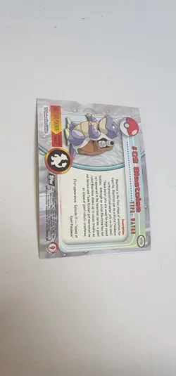 2000 Pokemon Topps Chrome Blastoise #09 Holo Foil TV Animation Series Card Blue - Image 4