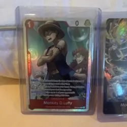 Bandai One Piece CCG Monkey D. Luffy Foil Leader & Character Card Lot 4 Sets - Image 4