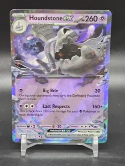 Houndstone ex - 102/197 - Pokemon Obsidian Flames Ultra Rare Card NM - Image 1