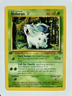Pokemon Card 1999 Jungle Set Nidoran 57/64 1st Edition NM-Mint - Image 1