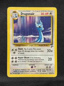 Dragonair 22/130 Base Set 2 Rare Non-Holo HP Pokemon Card - Image 1