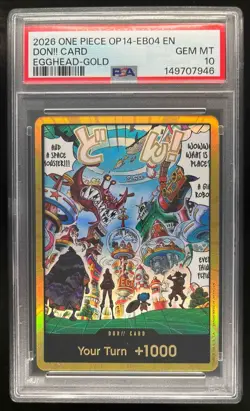 2026 One Piece The Azure Sea's Seven Egghead-Gold Don!! Card #OP14-EB04 PSA 10 - Image 1