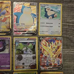 Pokemon 12 Card Lot. Dragonite Movie Promo. Gold Zacian. Snorlax. Radiant Coll. - Image 3