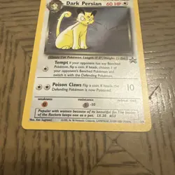 Dark Persian Pokemon Card WOTC Black Star Promo #17 Holo Rare 2000 NM - Image 2