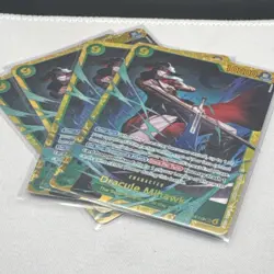 One Piece Bandai Dracule Mihawk OP14-119 SEC, Character x4 Cards Lot - Image 1