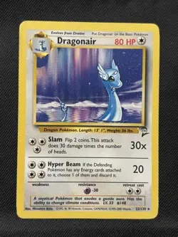 Dragonair 22/130 Base Set 2 Rare Non-Holo HP Pokemon Card - Image 1