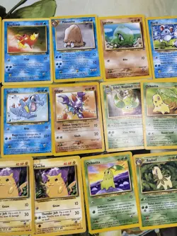 Vintage Pokemon Card Lot Of 30 Cards With Pikachu Base Set Chikorita Slowpoke + - Image 2