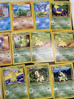 Vintage Pokemon Card Lot Of 30 Cards With Pikachu Base Set Chikorita Slowpoke + - Image 5