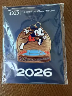 2026 Disney D23 MAD HATTER Gold Member Exclusive Card, Mickey Pin, Pluto Magnet - Image 4