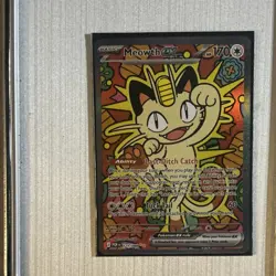 Pokemon Meowth EX Full Art Holo Card 172/088 Cat Type EX Standard Size - Image 1