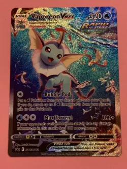 Pokemon Card TCG Vaporeon VMAX SWSH182 Sword & Shield Black Star Promo Holo NM - Image 1