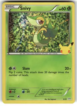 Snivy - 5/25 005/025 McDonald's 25th Anniversary Promos NM Pokemon Card TCG - Image 1